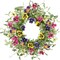 20" Spring Pansy Wreath – Colorful Front Door, Indoor & Outdoor Farmhouse Décor for Porch, Wall, Window, Wedding & Festival